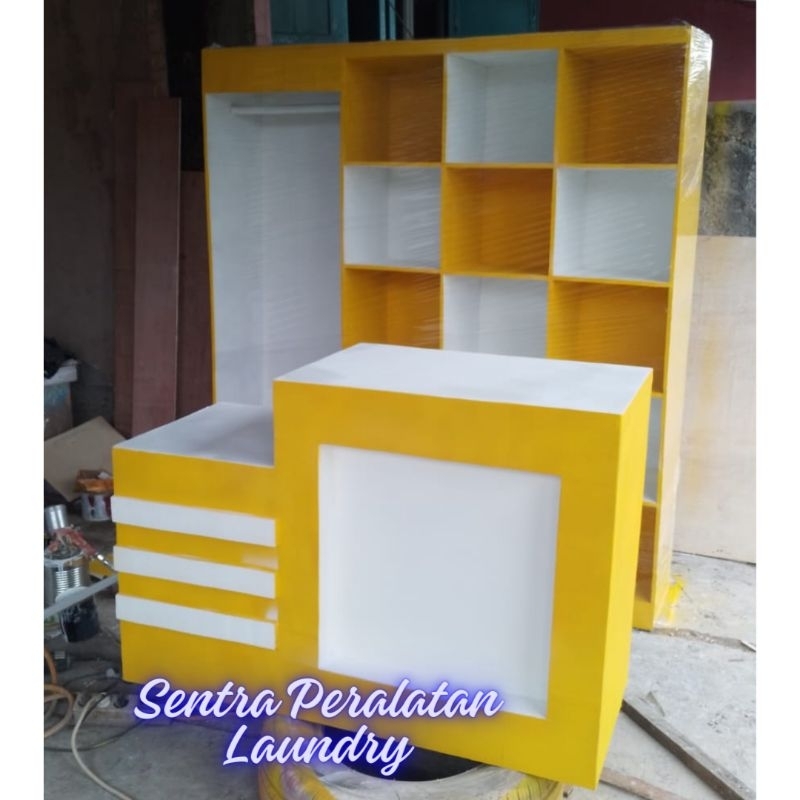 Rak dan Meja Kasir Laundry || Rak dan Meja