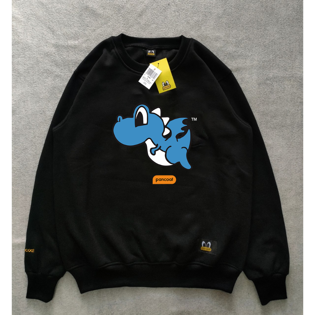 SWEATER PANCOAT NAGA DRAGON KATUN FLEECE TEBAL SABLON PREMIUM M L XL