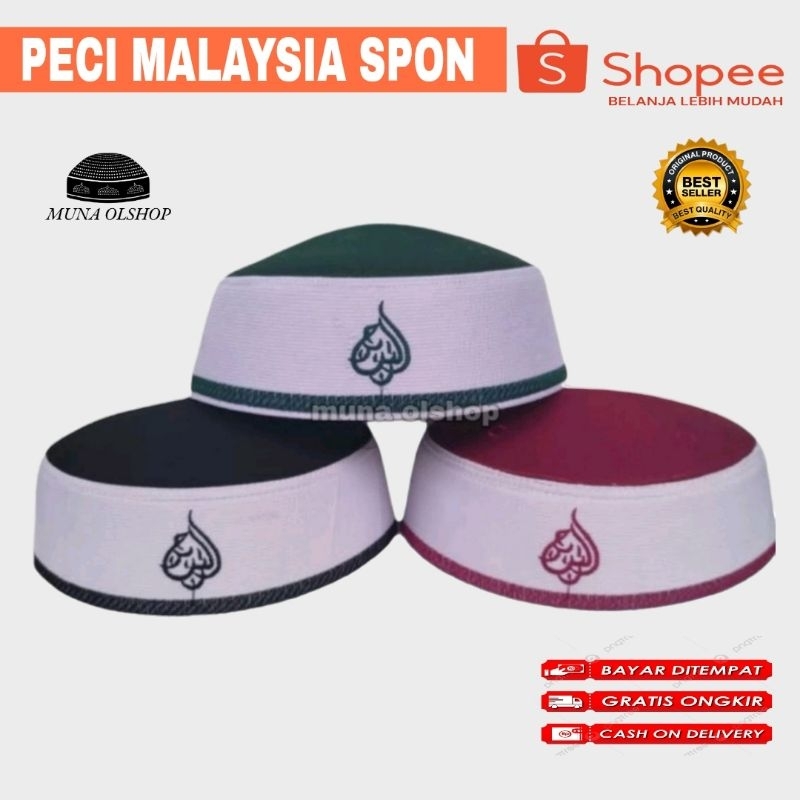 PECI SONGKOK MALAYSIA MOTIF WARNA