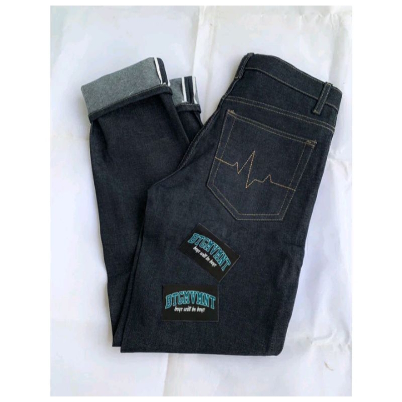 DENIM SELVEDGE SHEELL STICH BLUE INDIGO CIUWSAL IND/CELANA DENIM SELVEDGE