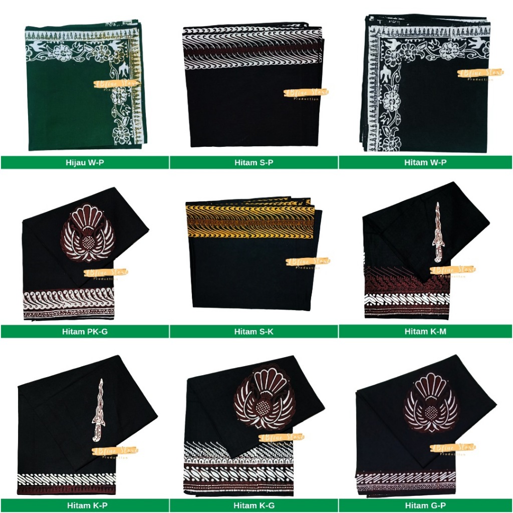 UDENG IKET JAWA JARANAN BATIK KAIN ALUSAN LEMBARAN PERSEGI & SEGITIGA