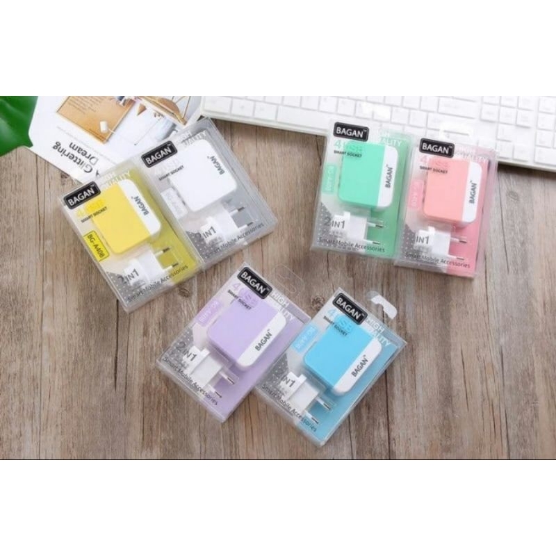 A408 Adaptor Batok Cas BAGAN 4USB BG-A408