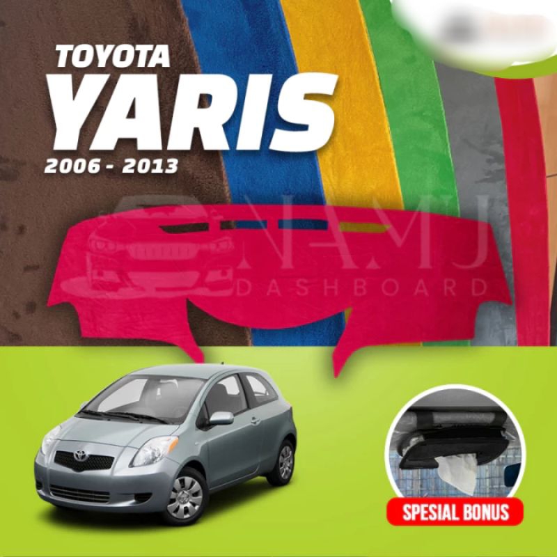 ALAS BULU DASHBOARD MOBIL YARIS BAKPAO -COVER KARPET PELINDUNG DASBOR TOYOTA GEN 1 2006,2007,2008,20