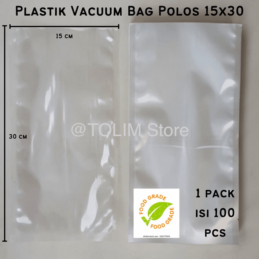 15x30 Plastik Vakum Polos Plastik Vacuum Polos Plastik Vakum Makanan Vacuum Bag Polos Plastik Vakum 
