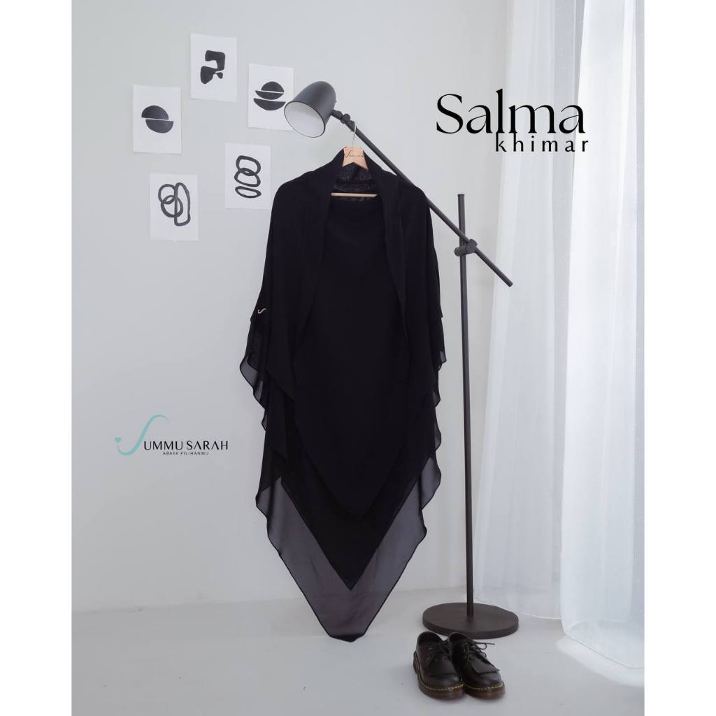 FRENCH KHIMAR CHIFFON ARAB HITAM | FK CIFFON JETBLACK | HIJAB KERUDUNG MUSLIMAH | KHIMAR KEKINIAN