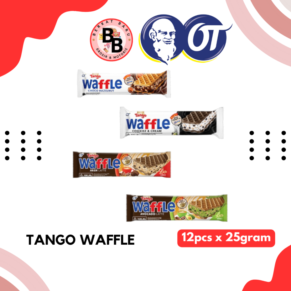 

[BB SNACK] TANGO WAFFLE SANDWICH CRUNCHY 25GRAM HARGA PER BOX ISI 12PCS