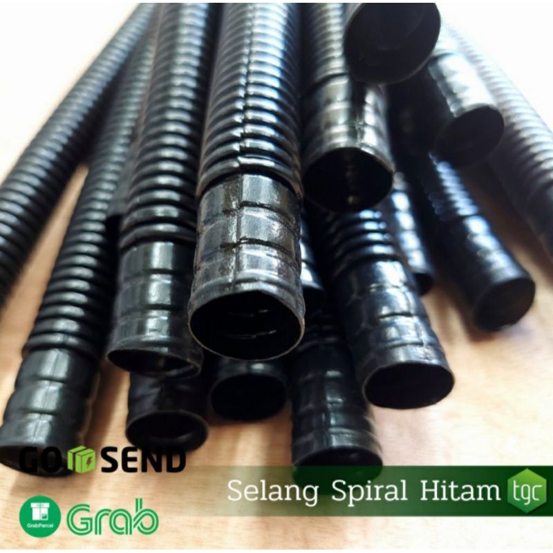 SELANG SPIRAL AQUARIUM HITAM/BIRU  SELANG POMPA AQUARIUM 60 CM