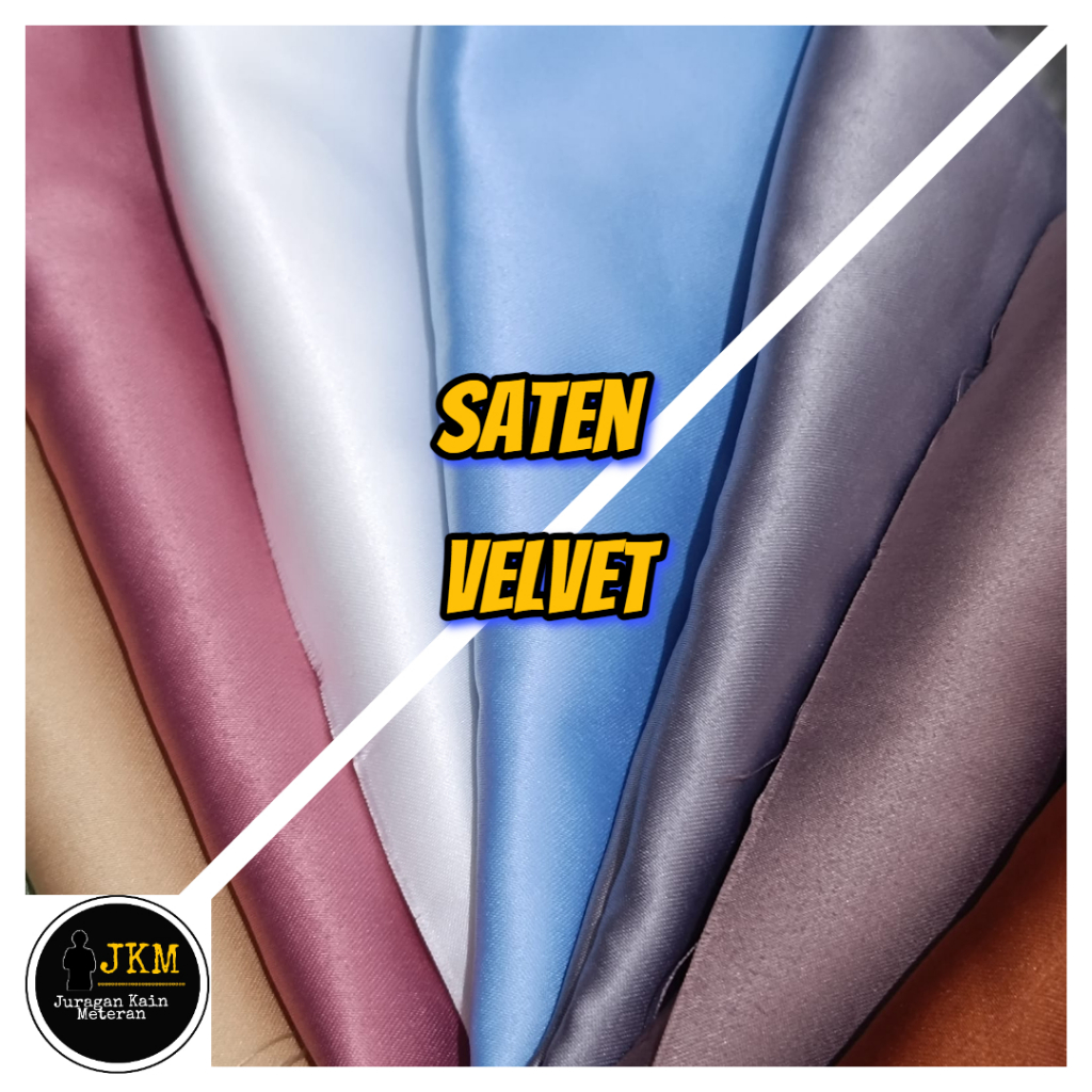 KAIN SATIN VELVET PREMIUM FURING BROKAT FURING TILE KAIN BRIDESMAID KAIN SUPER SATEN VELVET POLOS bu