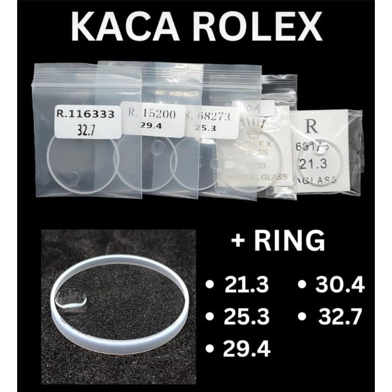 Kaca Jam Tangan Rolex Plus Kaca Pembesar
