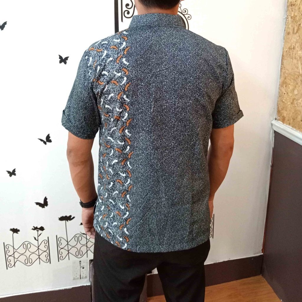 KEMEJA BATIK PRIA DEWASA SLIMFIT ABU 01