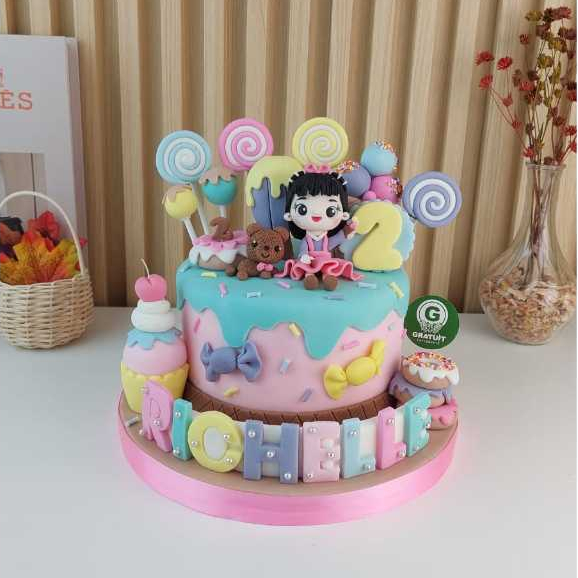 

KUE ULANG TAHUN LOLIPOP CAKE UK. 15cm