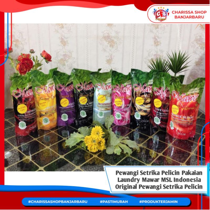 MSL REFIL Pewangi Setrika Pelicin Pakaian Laundry Mawar MSL Indonesia Original 100% Plus Packing bub