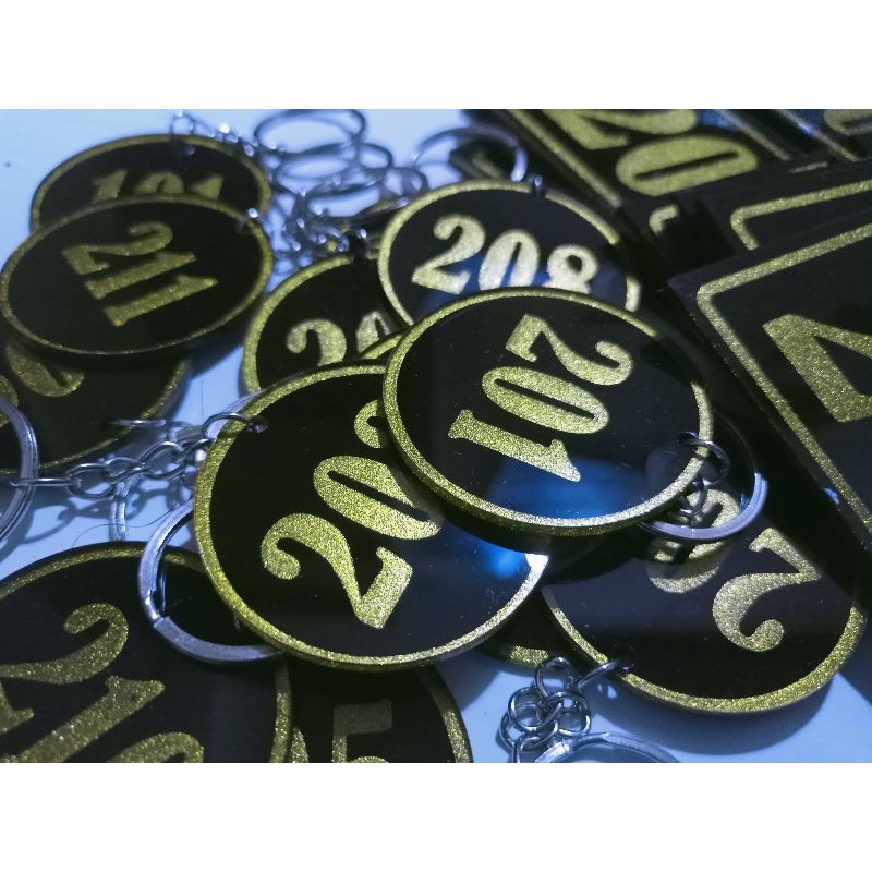 nomor kamar dan gantungan kunci 1set