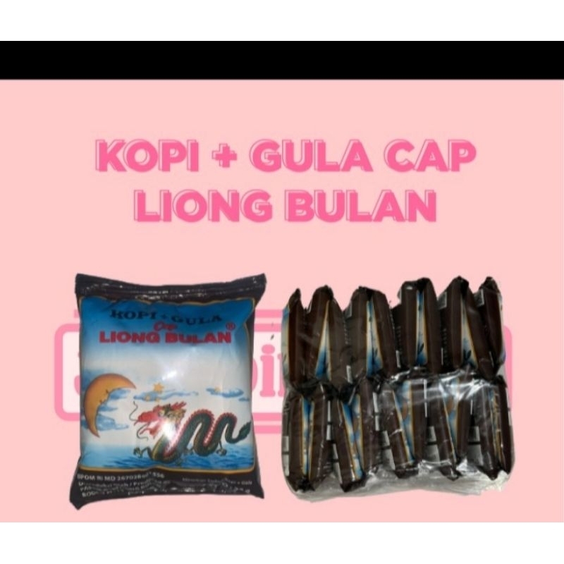 

kopi liong plus gula cap liong bulan 28 gram isi 20 sachet/ pack