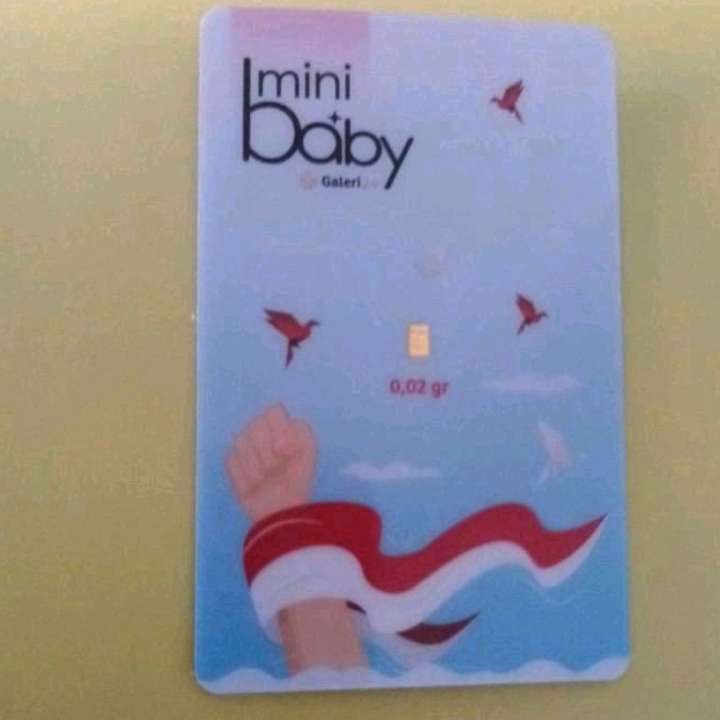 mini baby gold 0.02gr  galeri 24 pegadaian