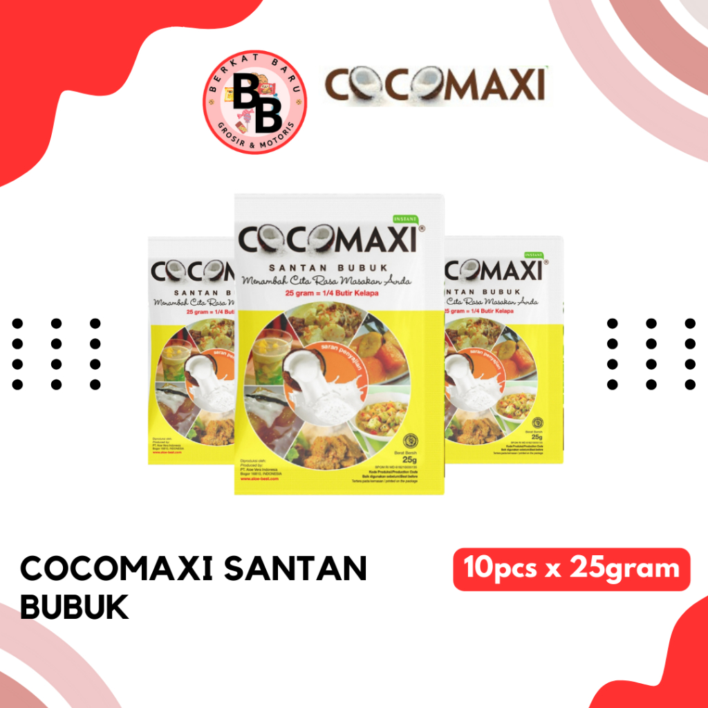 

[BB SEMBAKO] COCOMAXI SANTAN BUBUK INSTANT 25GRAM HARGA PER RENTENG ISI 12PCS