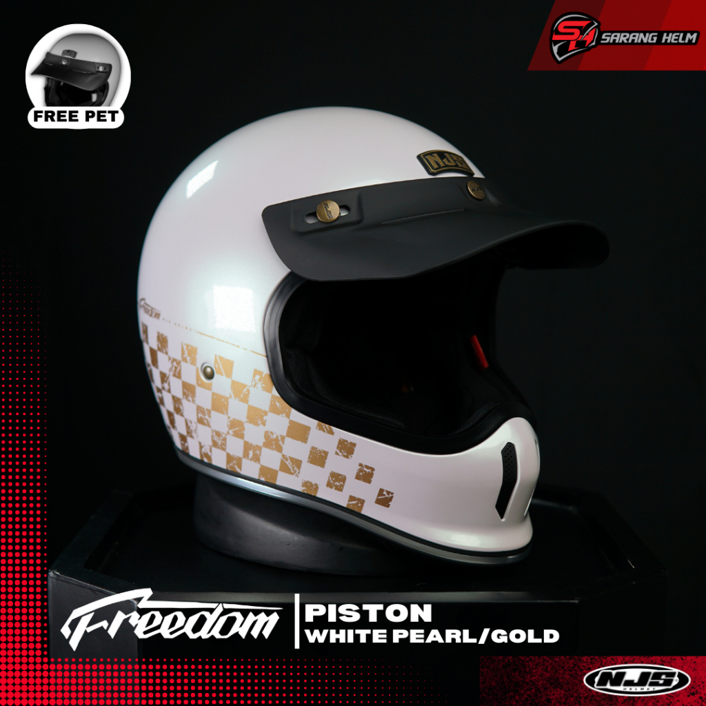 NJS Freedom Piston - Helm Retro | NJS | Helm NJS | Freedom | Retro | NJS Retro | Retro Motif | NJS O