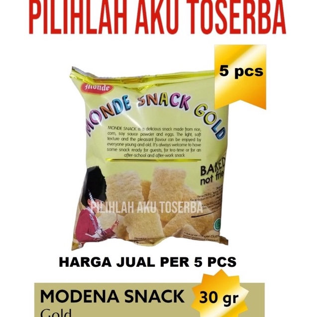 

VFRS3062 ✓ Monde Serena SNACK GOLD 30 gr - ( HARGA 5 pcs )