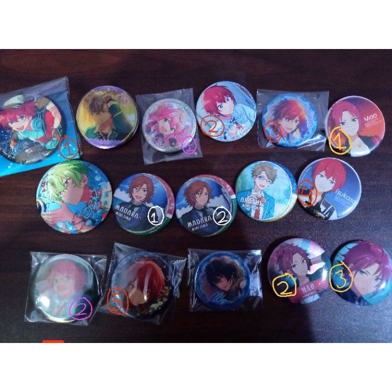 Ensemble stars metal badge Tsukasa Hiyori Ritsu Madara Arashi Tori mao