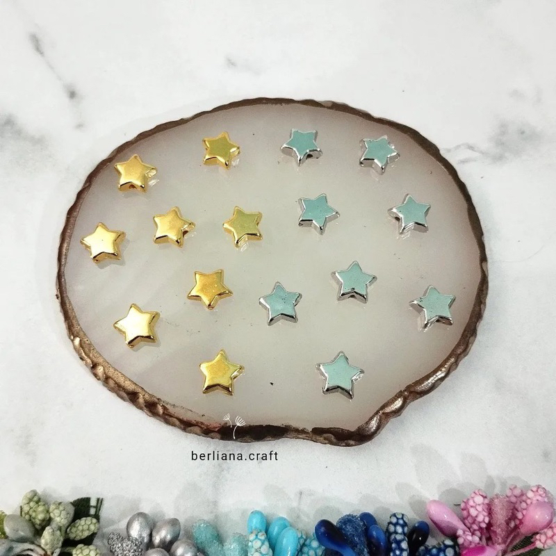 (10g) Mote Manik Bintang Silver Gold