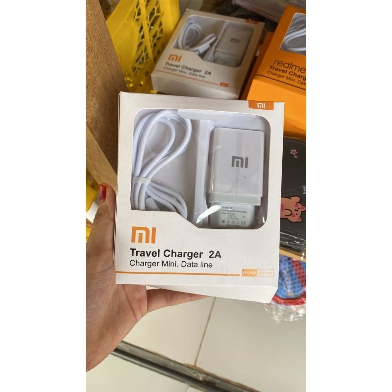 [DS] cesan tipe micro USB chargeran handphone dengan kotaknya, kepala dan tali Vivo Oppo realmi mi m