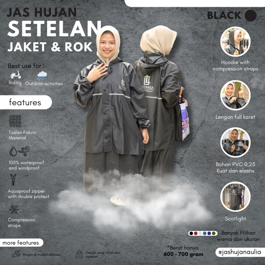 Jas Hujan Setelan Jaket Rok Jumbo BY LATANSA