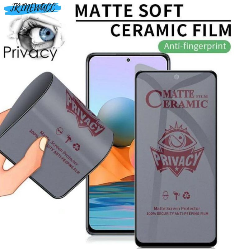 Tempered Glass Ceramic Matte ANTI SPY Full Screen Protector FOR OPPO A1K A11K A3S A5S A7 / A3 A3X A5