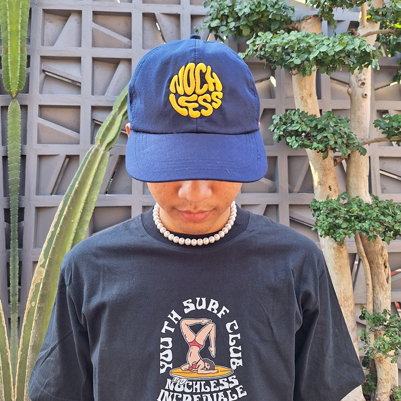 NOCHLESS- POLO CAP NAVY | Topi polo cap unisex bordir topi premium