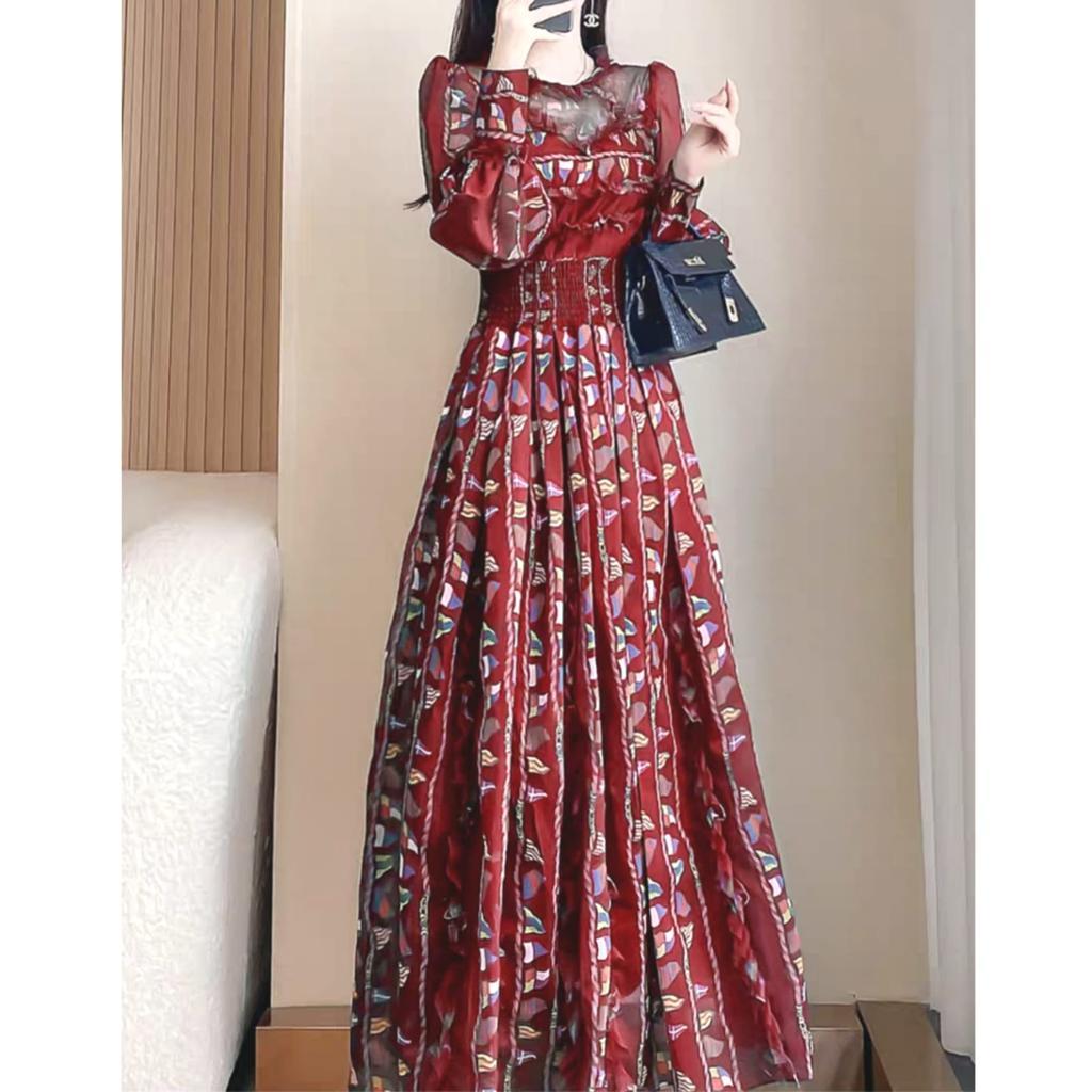 { VIRAL } 05550# kyra maxi dress 3M$ three M fashion pakaian wanita