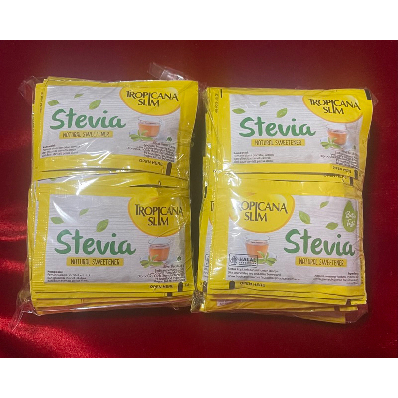 

Tropicana Slim Stevia isi 50 sachet (exp gmbr ke2)