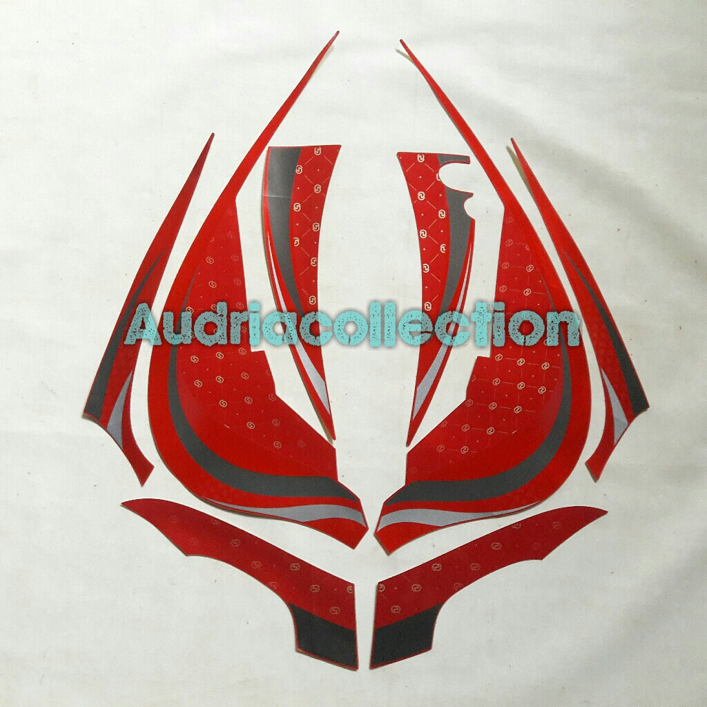 Stiker Striping Motor Honda Scoopy Stylish 2023 Merah