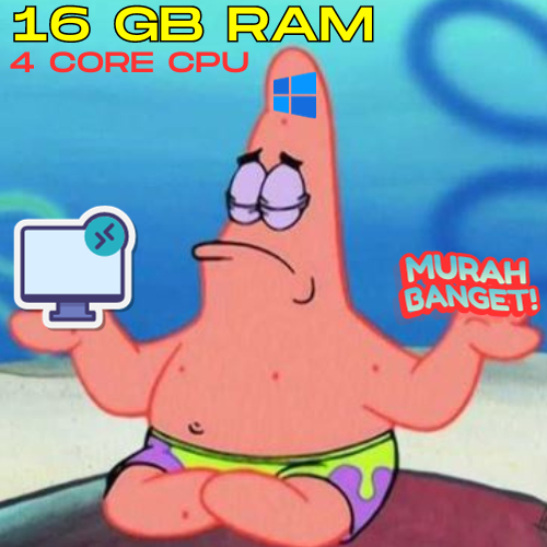 Garansi RDP 4 CORE 16 GB NVME MINGGUAN FULL GARANSI 24 JAM WINDOWS