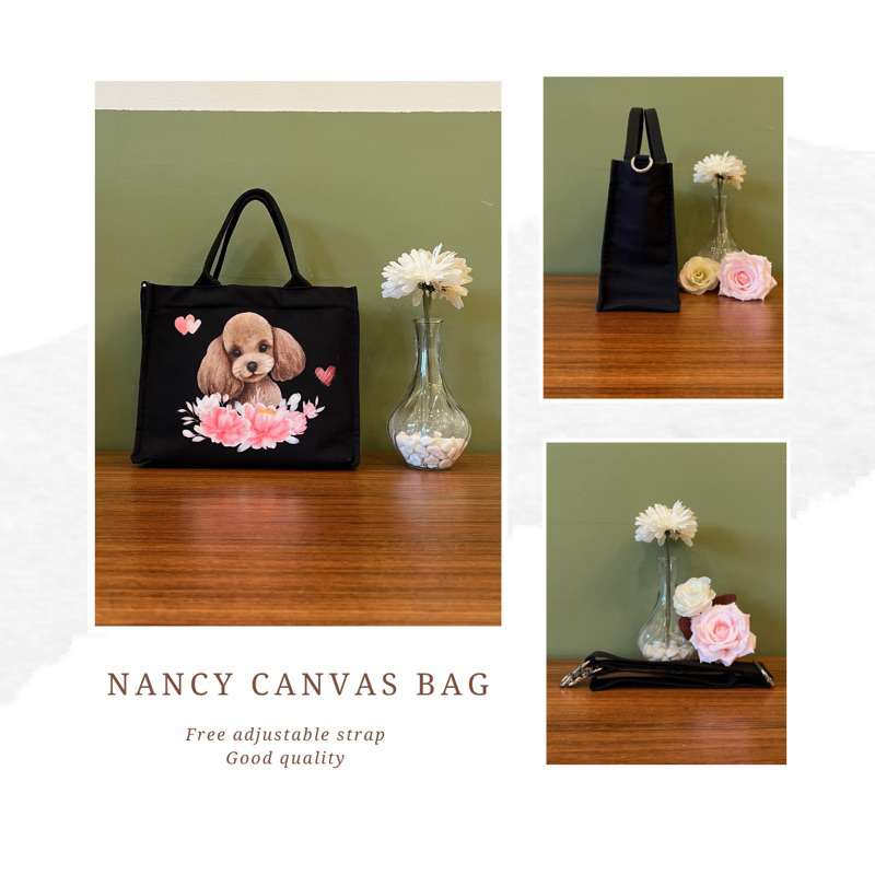 Tas kanvas wanita / sling canvas bag / tas selempang wanita / Nancy LYLIA DOODWEAR