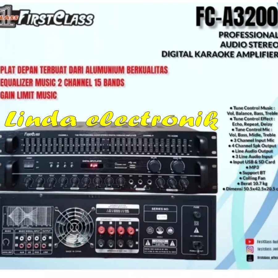 Amplifier Karaoke Firstclass FC A3200/ FC A 3200 / FCA 3200 Bluetooth
