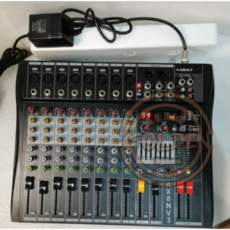 MIXER AUDIO ASHLY AX8N V3 8 CHANNEL BLUETOOTH USB MP3 AUDIO INTERFACE AX 8 N V3