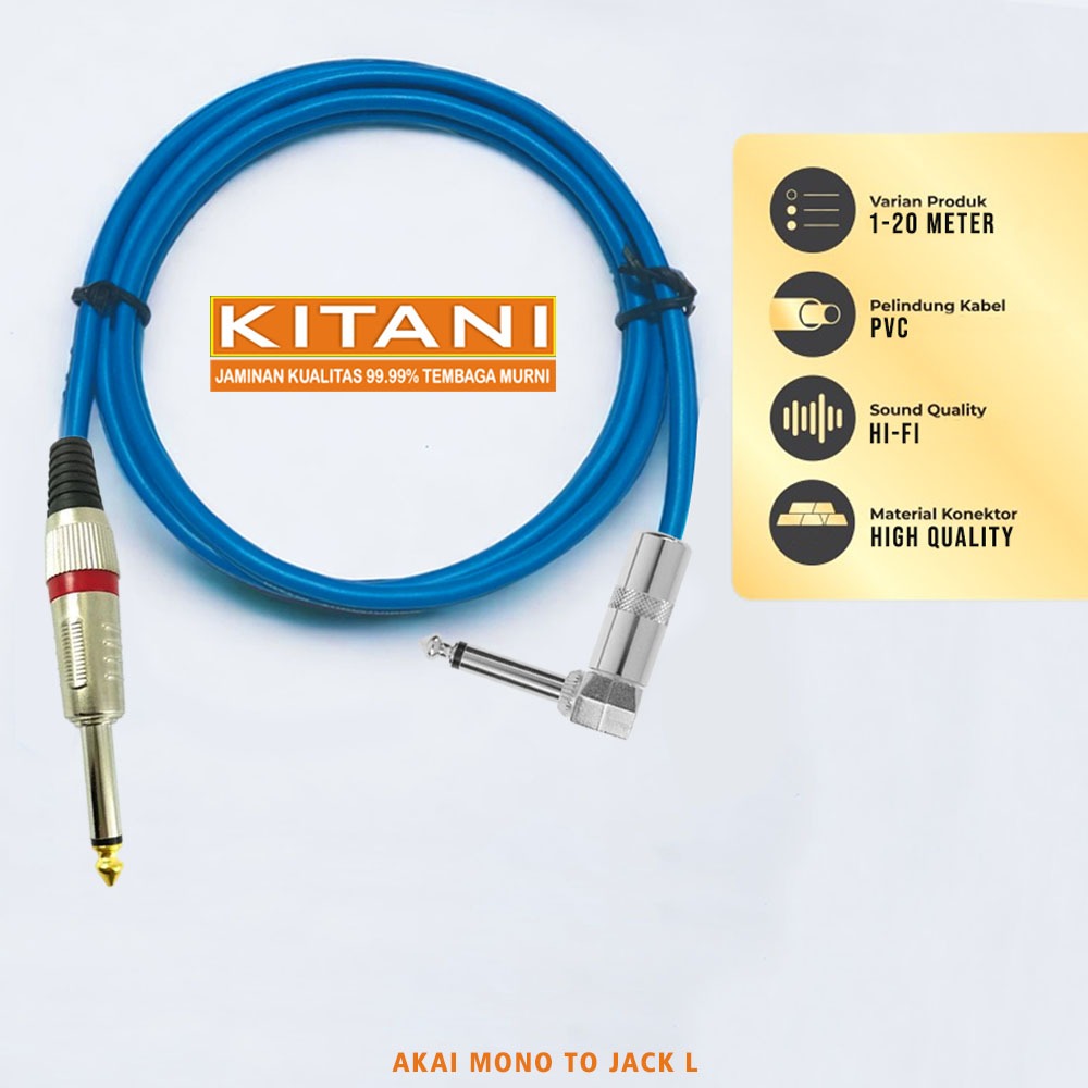 Kabel Audio Kitani/Kabel Jumper Mic Jack Akai Mono to Jack L