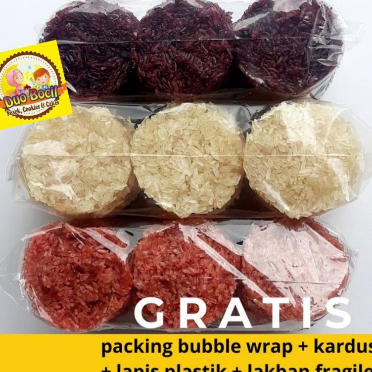 

➧✾ Rengginang (isi 30 Pcs) Terasi, Bawang, Ketan Item Asli Bogor - Duo Bocil Snack Diskon