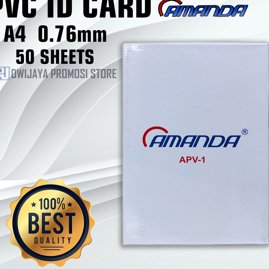 

Super Promo PVC ID CARD Instant 50 Sheets Tebal 0,76 mm Inkjet A4 Amanda
