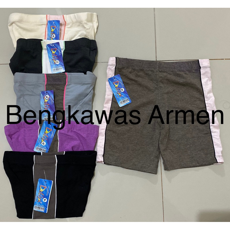 [3/6 PCS] DELISA - SHORT ANAK SOT ANAK TK-SD-SMP - LEGGING PENDEK ANAK KECIL - CELANA DALAMAN ANAK V