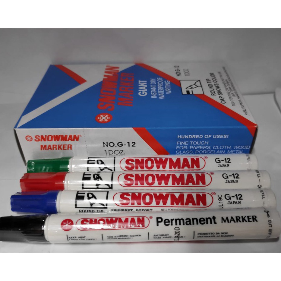 

Ready SPIDOL SNOWMAN PERMANENT MARKER G12 ➩↓✮≛