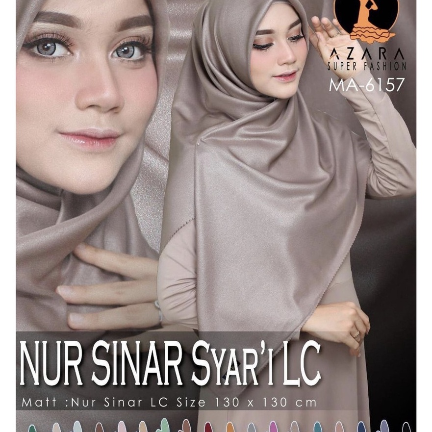 Ready Stock,, AZARA - (130 x 130)HIJAB SEGI EMPAT JUMBO NUR SINAR SYARI LC BY AZARA.
