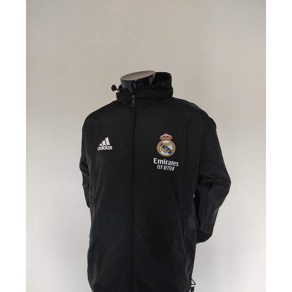 【Terbaik..【 JAKET PARASUT TRAINING REAL MADRID