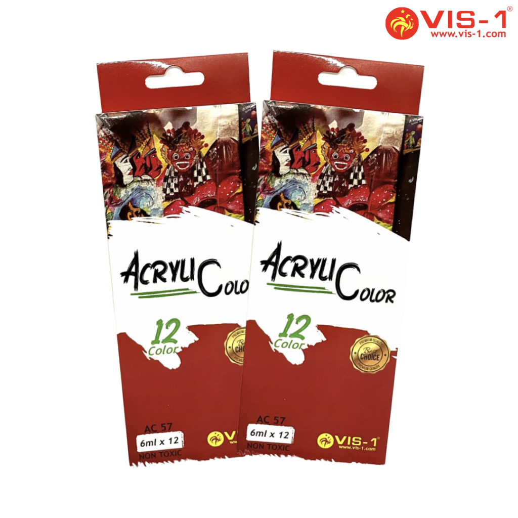 

Cat Acrylic Color VIS-1 AC-57 12 Warna 6mlx12