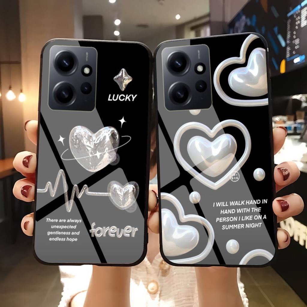 Case Kaca Redmi note 12 - Kesing Hp Redmi note 12  - Case Kaca Kilau  Redmi note 12  - Case  Redmi n