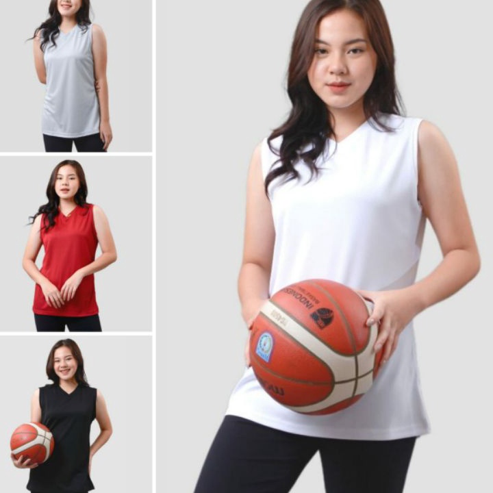 ✵SALE..✵ Jersey basket polos cewek baju olahraga wanita polos bahan drifit