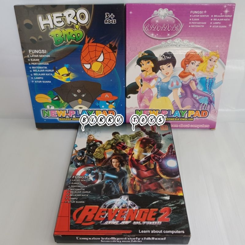 Mainan Edukasi  Ipad / Tablet Anak 2 Bahasa (Pakai Baterai)