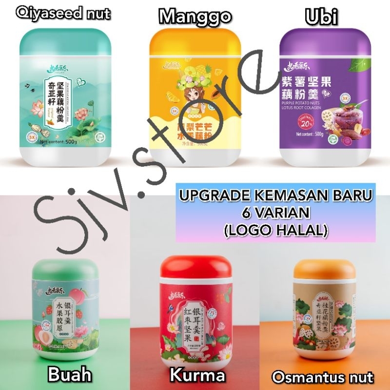 

Bubuk teratai Collagen kemasan kapsul 500gr(logo halal)