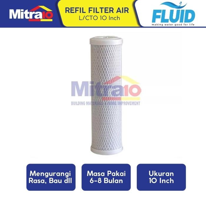 Fluid Kartrid Isi Refil Filter Air Ganda L/CTO 10 Inch