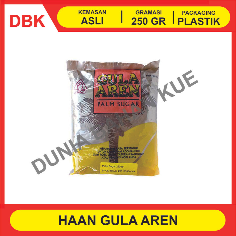 

HAAN GULA AREN 250 GR - 1 DUS 40 PCS / PALM SUGAR HAAN