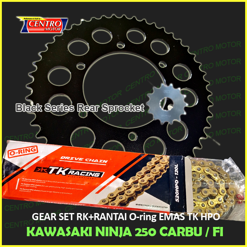 Gear set+rantai Oring untuk NINJA 250/NINJA 250FI